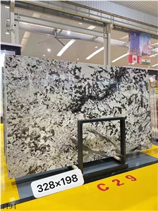 Brazil Silver Fox Granite Bianco Antico Mountain Snow Slab