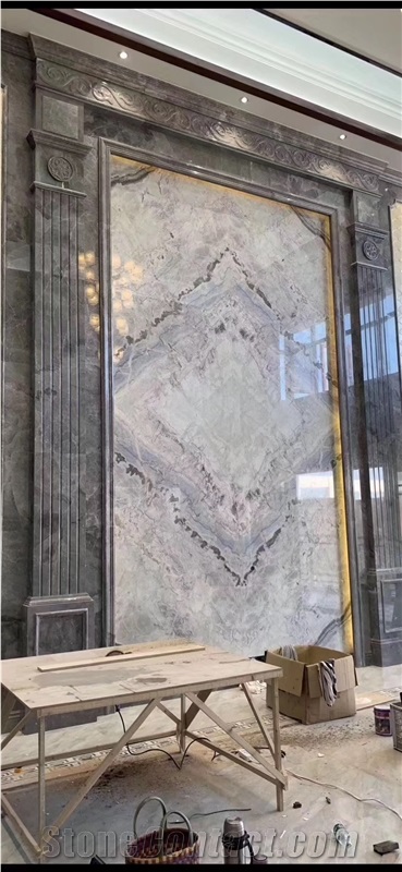 Dark Starry Sky Marble Carso Grey Gondola Carso Picasso Slab