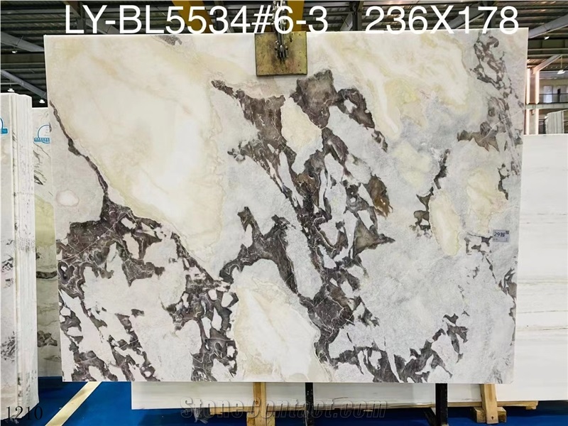 Dover White Caribbean Karibib Fantasy Namibia Marble Slab