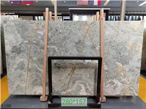 Golden Blue Onyx Persian Onice Azzurro Gold Jade Slab