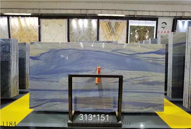 Grand Skylight Quartzite Azul Imperial  Blue Sky  Slab