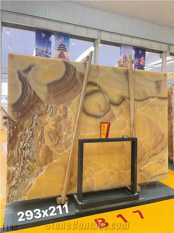 Mexico Jalisco Orange Onyx Onice Slab In China Stone Market
