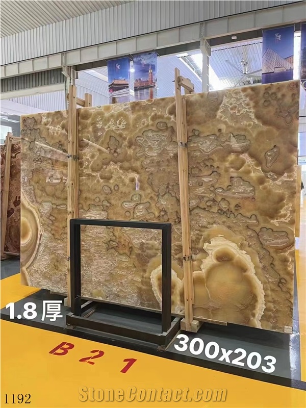 Mexico Jalisco Orange Onyx Onice Slab In China Stone Market