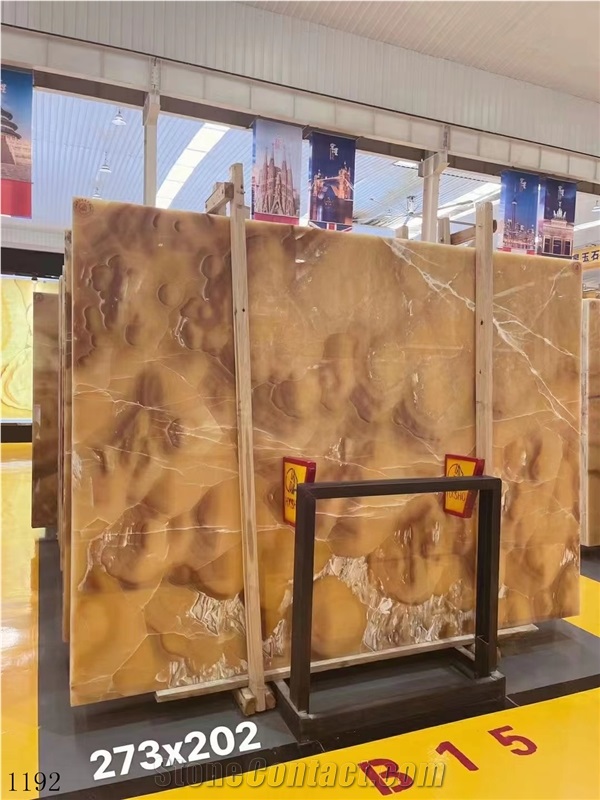 Mexico Jalisco Orange Onyx Onice Slab In China Stone Market