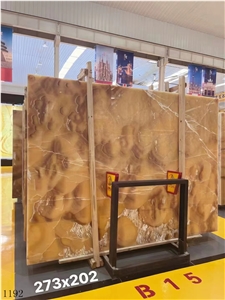 Mexico Jalisco Orange Onyx Onice Slab In China Stone Market