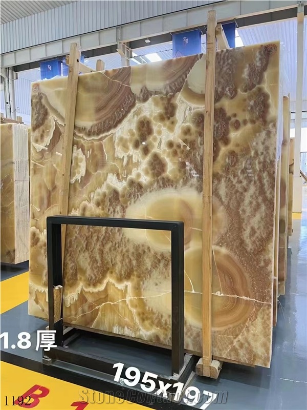 Mexico Jalisco Orange Onyx Onice Slab In China Stone Market