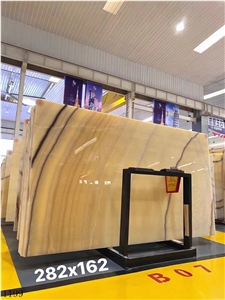 Perfect Peach Onyx Slab In China Stone Market