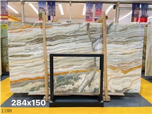 Rainbow Onyx Persian Cǎihóng Yùshí Slab In China Market