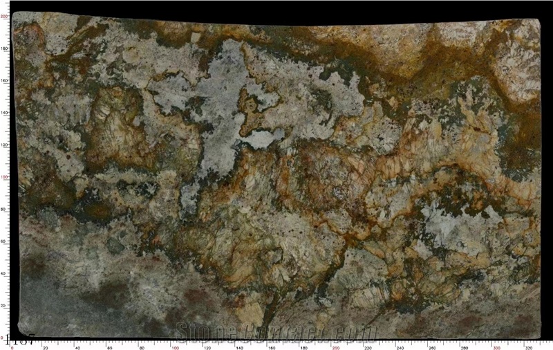Shangri-La Granite Shangrila Golden Brown Slab In China