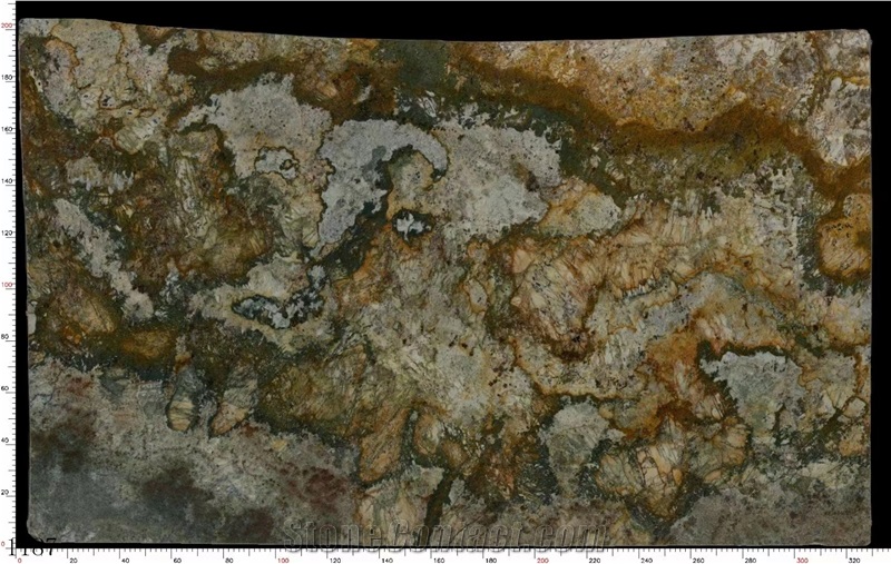 Shangri-La Granite Shangrila Golden Brown Slab In China