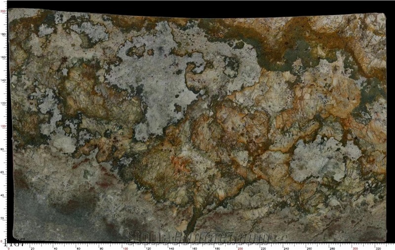 Shangri-La Granite Shangrila Golden Brown Slab In China
