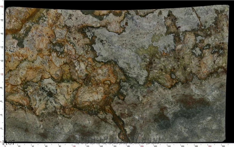 Shangri-La Granite Shangrila Golden Brown Slab In China