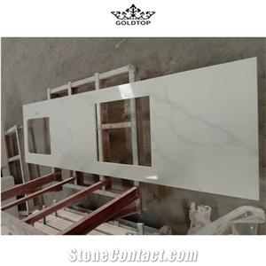 5012 Mvjay Kitchen Calacatta Quartz With Grey Veins Kitchen Worktops,Countertops