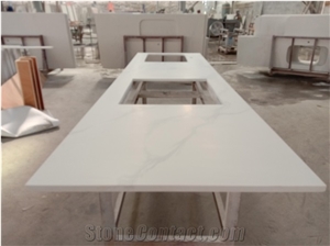 5012 Mvjay Kitchen Calacatta Quartz With Grey Veins Kitchen Worktops,Countertops
