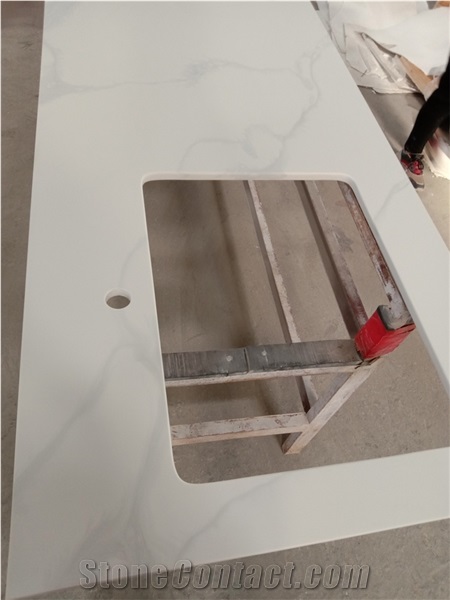 5012 Mvjay Kitchen Calacatta Quartz With Grey Veins Kitchen Worktops,Countertops
