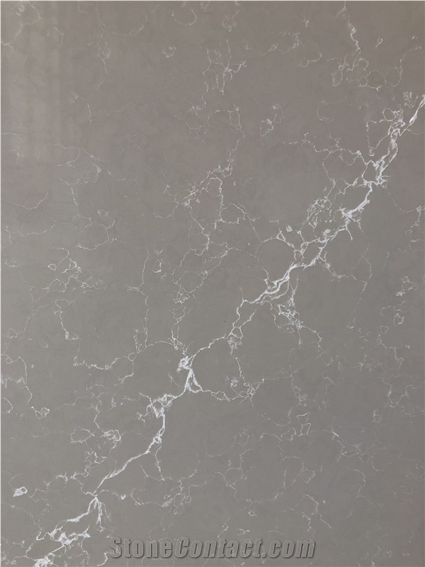 Artificial Engineered Stone Calacatta Grey Quartz Slab