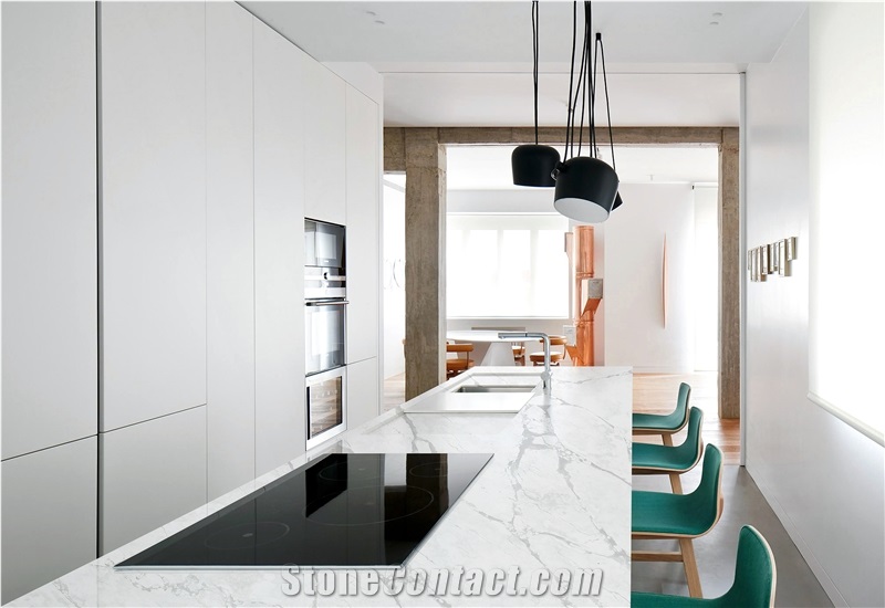Be Popular White Artificial Quartz For Kitchen Countertops