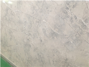 Be Widely Used Grey Artificial Quartz Stone For Countertop