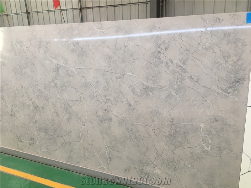 Be Widely Used Grey Artificial Quartz Stone For Countertop