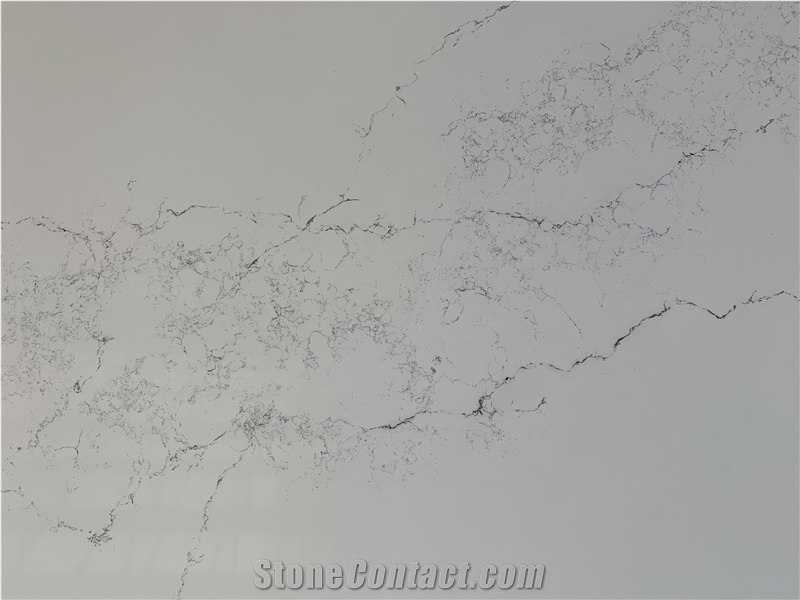 Carrara White Artificial Marble Engineered Stone Slab