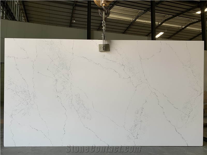 Carrara White Artificial Marble Engineered Stone Slab