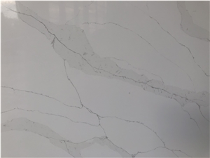 Eastern White Marble Look Artificial Quartz For Floor