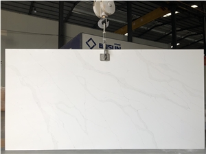 Eastern White Marble Look Artificial Quartz For Floor