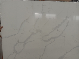 Factory Price White Calacatta Quartz Slab