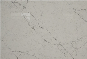 Good Quality Alaska White Quartz Stone Slabs With Polished