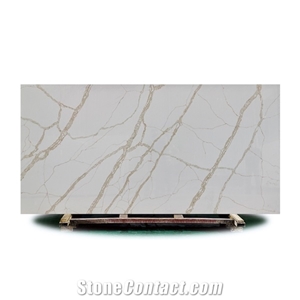 Modern Style Calacatta Gold Quartz Slab For Home Decor