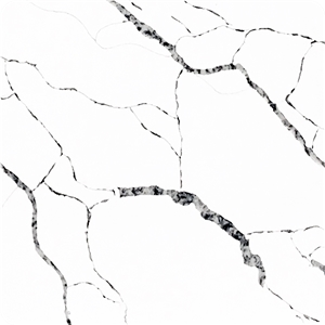 New Carrara White Artificial Marble Engineered Stone Slab