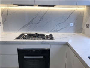 Popular Artificial Stone Calacatta Quartz Countertop