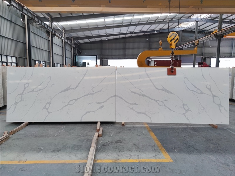 Popular Artificial Stone Calacatta Quartz Countertop