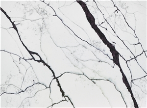 Superior Quality Calacatta White Artificial Quartz Stone Kitchen Counter Tops