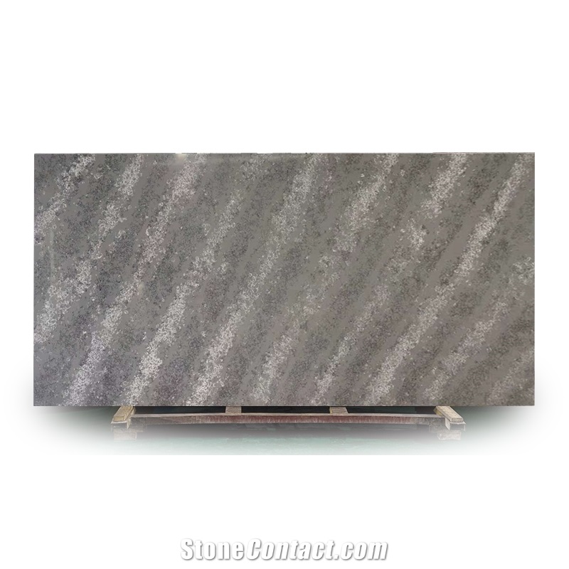 Superior Quality Grey Artificial Quartz Double Sink Vanity Top