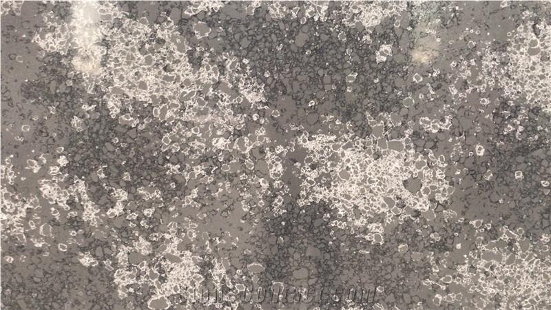 Superior Quality Grey Artificial Quartz Double Sink Vanity Top