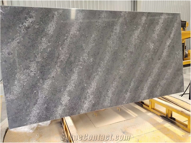 Superior Quality Grey Artificial Quartz Double Sink Vanity Top