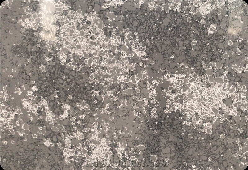 Superior Quality Grey Artificial Quartz Double Sink Vanity Top