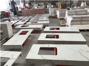 White Big High Polished Solid Surface Home Countertops