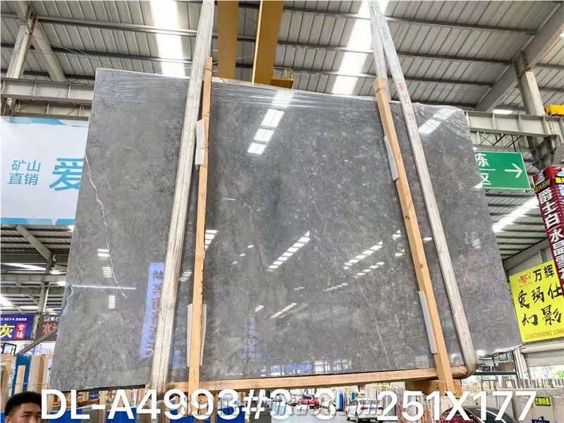 2022 Hot Sell Gray Grey Natural Marble Stone Slab For Wall