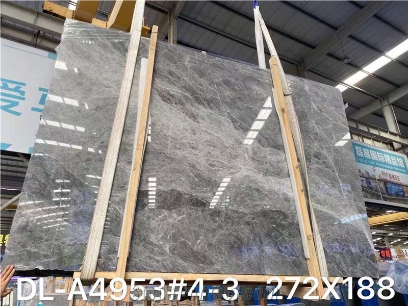 2022 Hot Sell Gray Grey Natural Marble Stone Slab For Wall