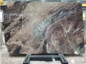Beautiful  Purple Galaxy Color Natural Stone Slab For Home