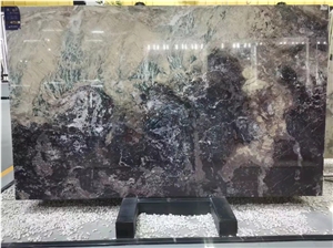 Purple Black Luxury  Natural Stone Slab For Wall