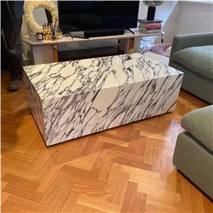 Arabescato Marble White Color Table Bench Top