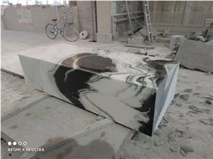 Black And White Color Panda White Marble Bathtubs