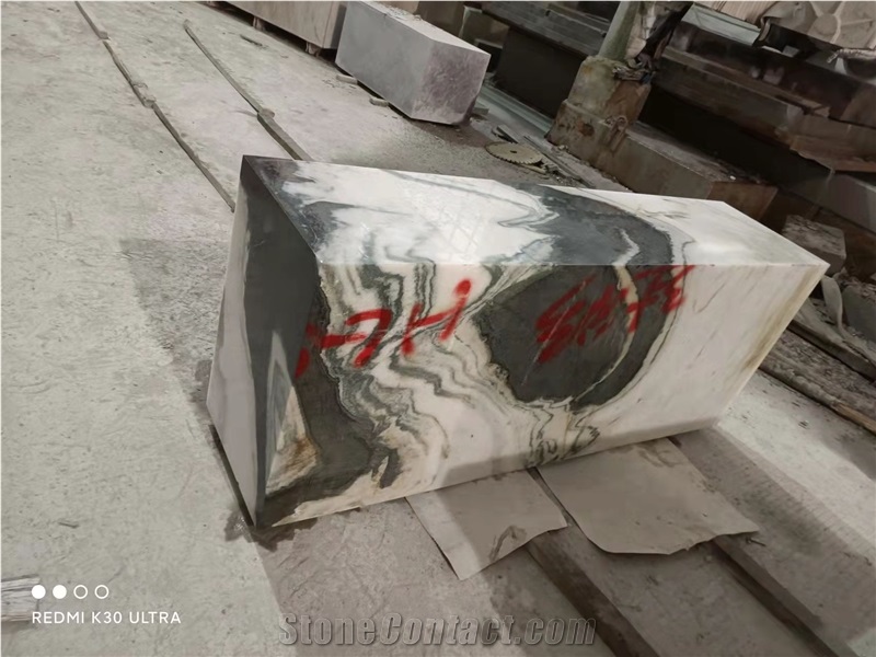 Black And White Color Panda White Marble Bathtubs