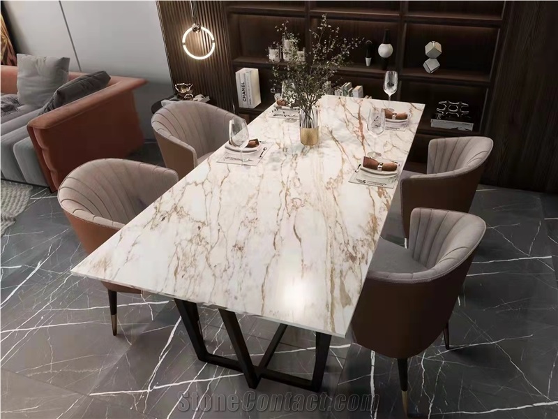 Calacatta Gold Marble Slabs For Dinning Table Tops
