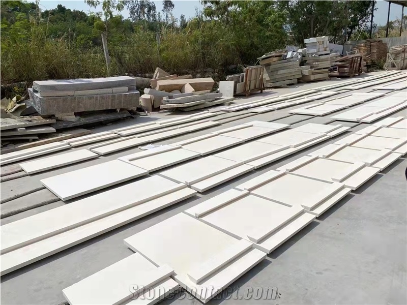 Caliza Capri Comercial White Limestone Slabs Tiles