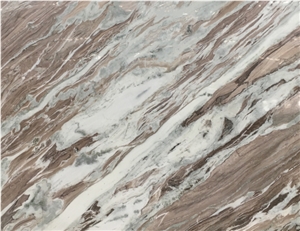 Fancy Brown Marble Slab, Polishing Book Match Marble Slabs