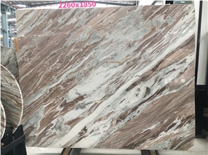 Fancy Brown Marble Slab, Polishing Book Match Marble Slabs